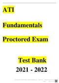 ATI Fundamentals Proctored Exam Test Bank 2021 - 2022/2023.pdf. VERIFIED