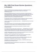 Bio 1305 Final Exam Review Questions & Answers