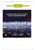 Solution Manual for Operations and Supply Chain Management 16th Edition By F&period; Robert Jacobs