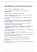 BIO 1305 Exam 4 Questions & Answers