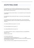 ACUTE FINAL EXAM 2022&sol;2023 with 100&percnt; correct answers