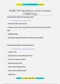 NURS 299 Questions and Answers &lpar;100&percnt; Pass