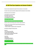 AZ-303 Final Exam Questions and Answers Graded A&plus;