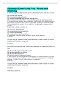 Paramedic Exam Study Prep - Airway and Breathing &lpar;Answered&rpar; Verified Solution 2022