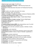 NURSING STATISTICS FINAL EXAM LATEST REVIEW VERIFIED SOLUTION GRADED A&plus;