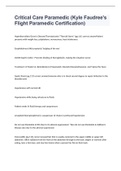 Critical Care Paramedic &lpar;Kyle Faudree's Flight Paramedic Certification&rpar;  2022&sol;2023