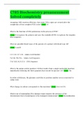 C785 Biochemistry preassessment Solved completely 