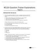 NCLEX Question Trainer Explanations  	Test 5
