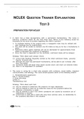NCLEX QUESTION TRAINER EXPLANATIONS TEST 3