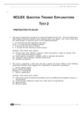 NCLEX QUESTION TRAINER EXPLANATIONS TEST 2 PREPARATION FO NCLEX