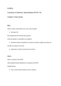 UCSB ECON 132A Auditing: Chapter 2 Class Notes