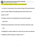 ATI comprehensive predictor STUDY THIS ONE 20222023