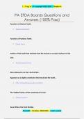 PA EFDA Boards Questions and  Answers &lpar;100&percnt; Pass&rpar;