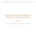 Full summary of the course health economics and mathematical models  of infectious diseases (17/20)