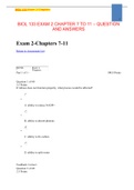 BIOL 133 EXAM 2 CHAPTER 7 TO 11 – QUESTION AND ANSWERS| 2022 LATEST UPDATE | GRADED A+