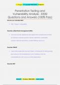 Penetration Testing and  Vulnerability Analysis - D332 Questions and Answers &lpar;100&percnt; Pass&rpar;