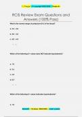 RCIS Review Exam Questions and  Answers &lpar;100&percnt; Pass&rpar;