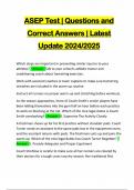 ASEP Test &vert; Questions and Correct Answers &vert; Latest Update 2024&sol;2025