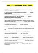 BMS 127 Final Exam Study Guide 