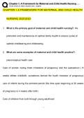 A Framework for Maternal and Child Health Nursing Chapter 1 LATEST UPDATE 