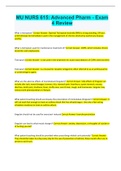MU NURS 615&colon; Advanced Pharm - Exam 4 Review