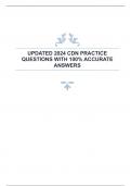 UPDATED 2024 CDN PRACTICE  QUESTIONS WITH 100&percnt; ACCURATE  ANSWERS