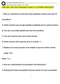 JMU Bio 140 Lab Checkpoint Questions and Answers 20222023&vert; 100&percnt; Verified Answers