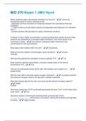 BIO 270 Exam 1 JMU Hynd Questions &plus; Answers Graded A&plus;