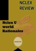Nclex review Uworld rationales - 2022