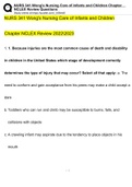 NURS 341 Wong's Nursing Care of Infants and Children Chapter NCLEX Review  (2022/2023) (Verified by Expert)