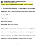 Pediatric Nursing (Wong's Essentials) Chapter 1 Exam (2022/2023) (Verified by Expert)