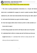 HESI PEDIATRIC EXAM 2022 &vert; HESI PEDIATRIC EXAM &lowbar; Graded A