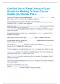 Certified Storm Water Operator Exam Questions Marking Scheme Current Update &lpar;Verified A&plus; Pass&rpar;