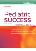 Pediatric Success NCLEX&reg;-Style Q&A Review THIRD EDITION Beth Richardson