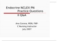 Endocrine NCLEX PN Practice Questions II Q&A