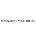 PN Comprehensive Predictor Exam 2022 - 2023 With Verified Questions And Answers.