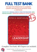 Test Bank For Introduction to Leadership: Concepts and Practice 5th Edition by Peter G. Northouse 9781544351599 Chapter 1-14 Complete Guide.