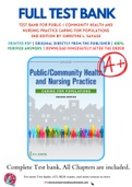 Test Bank For Public / Community Health and Nursing Practice Caring for Populations 2nd Edition by Christine L. Savage 9780803677111 Chapter 1-22 Complete Guide.