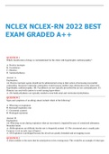 NCLEX NCLEX-RN 2022 BEST EXAM GRADED A&plus;&plus;