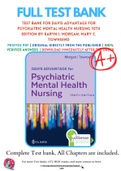 Test Bank For Davis Advantage for Psychiatric Mental Health Nursing 10th Edition By Karyn I&period; Morgan&semi; Mary C&period; Townsend 9780803699670 Chapter 1-43 Complete Guide &period;