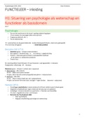 Samenvatting 'Functieleer deel 1'