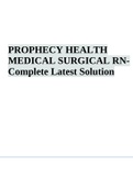 PROPHECY HEALTH MEDICAL SURGICAL RN A Complete Latest Solution