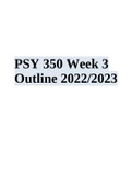 PSY 350 Week 3 Outline Physiological Psychology 2022/2023