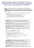 MATERNAL-CHILD NURSING&comma; 6TH EDITION TEST BANK By Emily Slone McKinney & Susan R&period; James & Sharon Smith Murray & Kristine Nelson & Jean Ashwill ISBN- 978-0323697880  &vert;  Chapter 1 to  55