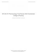 NR 293 ATI Pharmacology Final Review 2020 Chamberlain College of Nursing.
