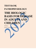 TEST BANK PATHOPHYSIOLOGY THE BIOLOGIC BASIS FOR DISEASE IN ADULTS AND CHILDREN(COMPLETE 50 CHAPTERS) 8th Edition Kathryn L. McCance, Sue E. Huether.