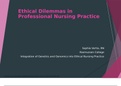 NUR 3306 Ethical Dilemmas in Professional Nursing Practice