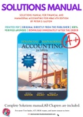 Solutions Manual For Financial and Managerial Accounting for MBAs 6th Edition by Peter D. Easton 9781618533593 Module 1-25 Complete Guide.