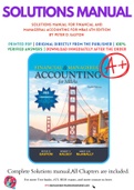 Solutions Manual For Financial and Managerial Accounting for MBAs 6th Edition by Peter D&period; Easton 9781618533593 Module 1-25 Complete Guide&period;
