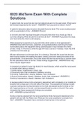 6020 MidTerm Exam With Complete Solutions 2022